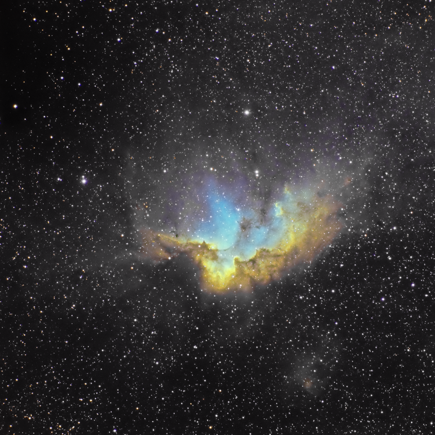 La nébuleuse NGC 7380 en SHO