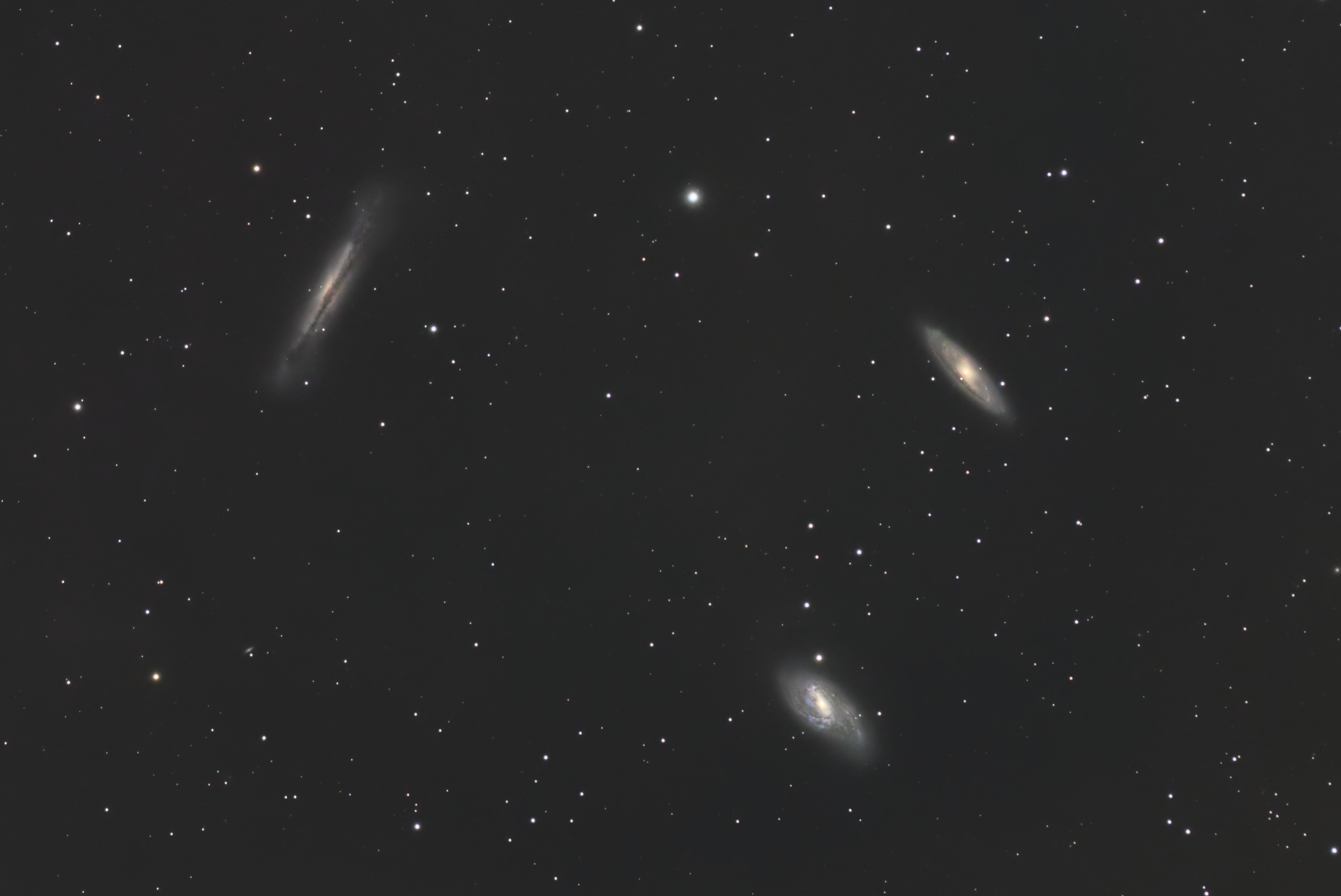 Galaxies « le triplet du lion » M65, M66, NGC 3628